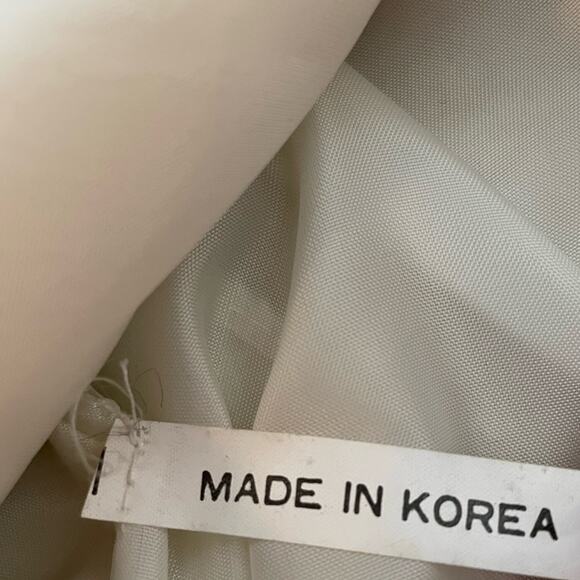 Vintage Y2K Faux Fur Creamy White Teddy 70s Jacket w/ Knit Tan cuffs & hem - Picture 12 of 15